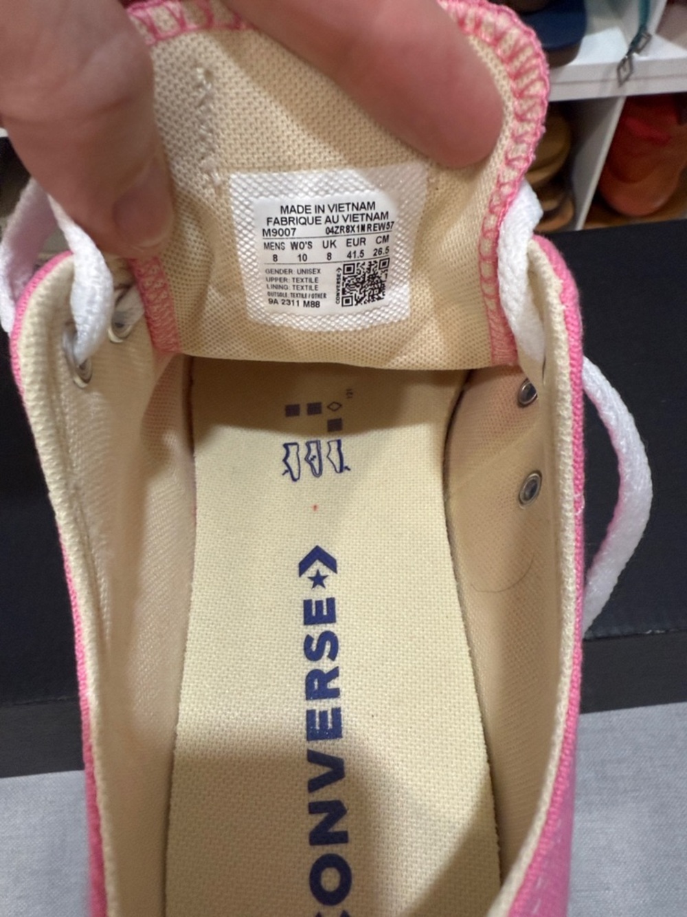 Converse Low Top Sneakers in Bright Pink and White - Picture 5 of 5
